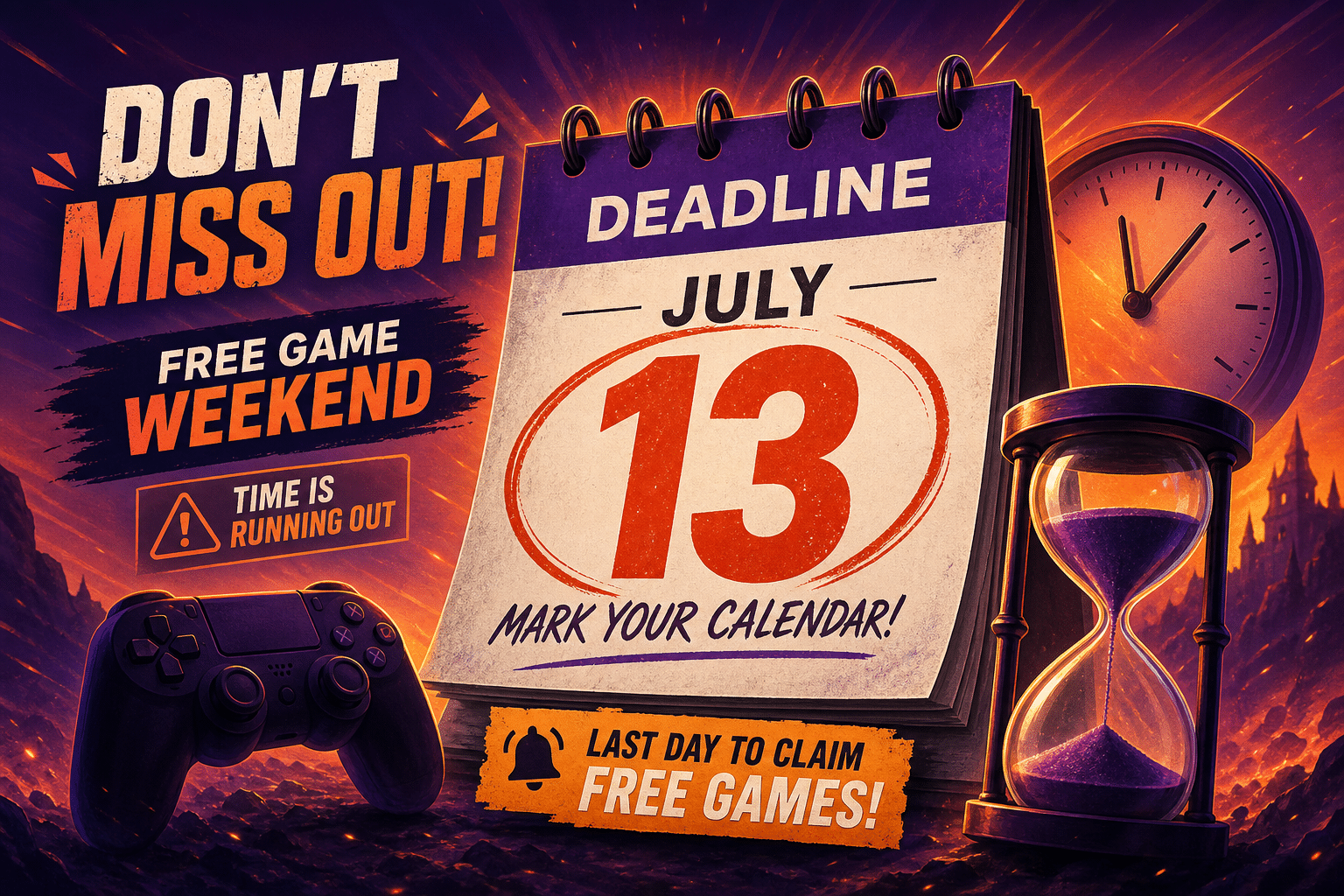 Countdown Steam free weekend 13 Juli