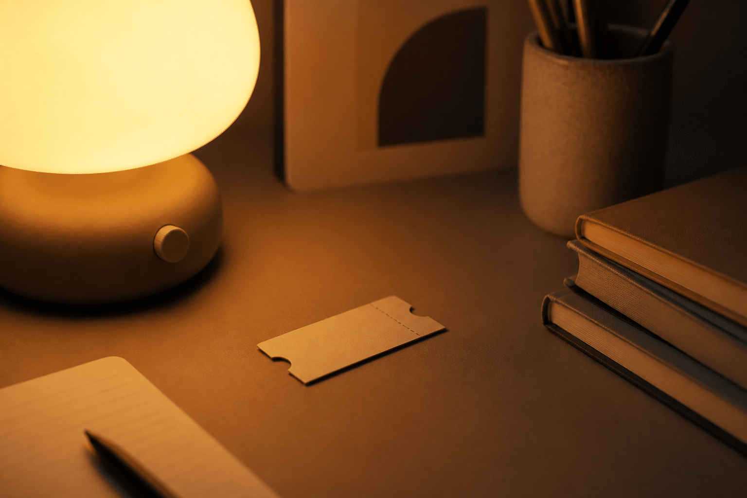 night-before desk abstract