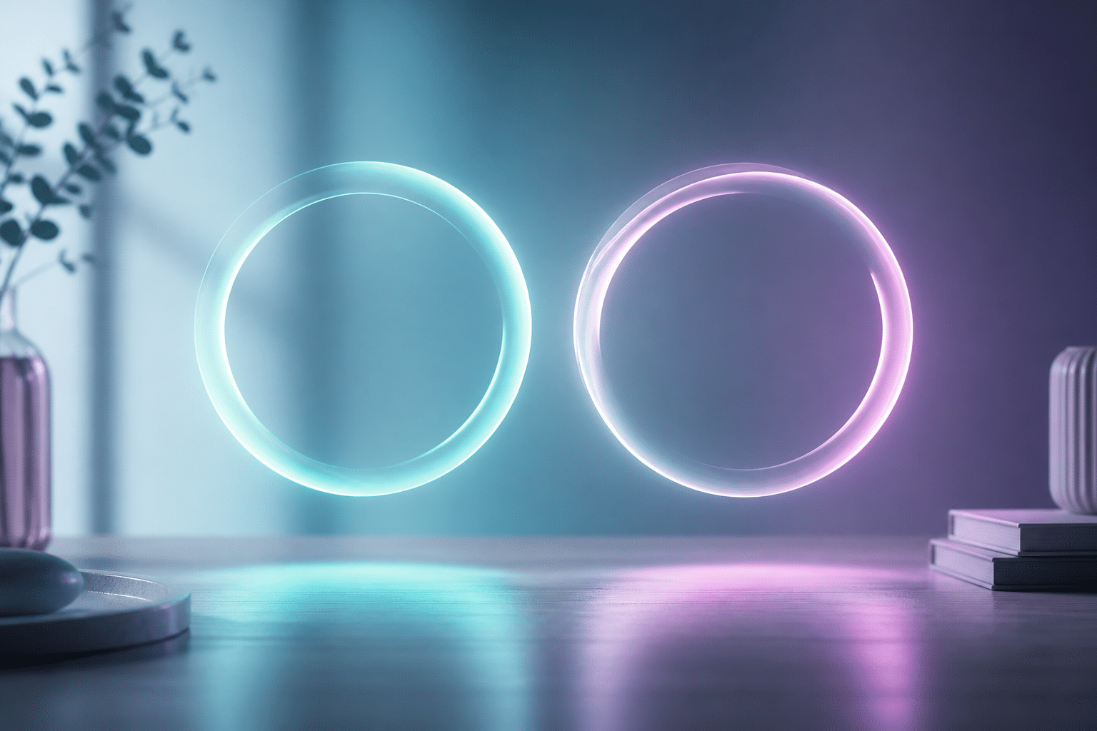 dual countdown rings abstract