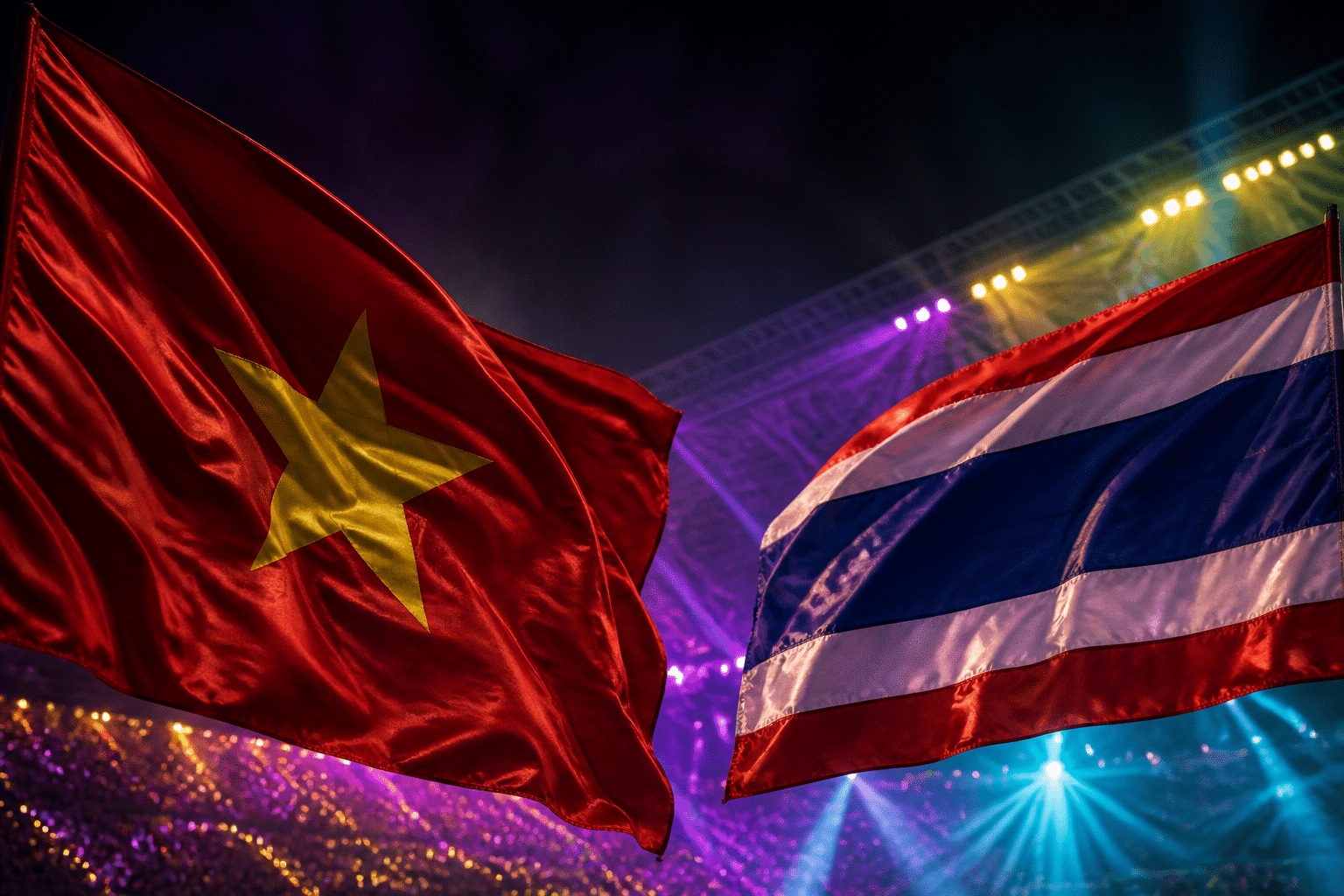 My Dinh malam ini flags stadium